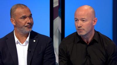 Ruud Gullit and Alan Shearer