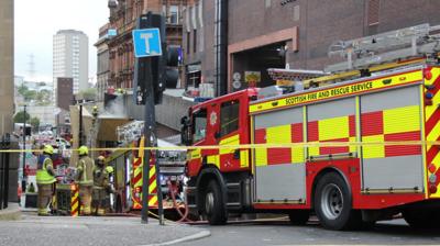 The Scottish Fire and Rescue Service said that around 45 firefighters were sent to the scene on Wednesday morning.