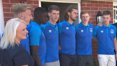 Everton players