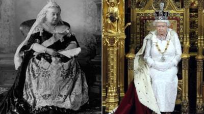 Queen Victoria and Queen Elizabeth II