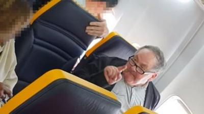 Man on plane