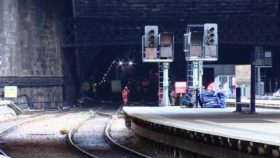 Engineering work at Glasgow Queen Street rail tunnel