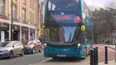 Electric bus in Bristol