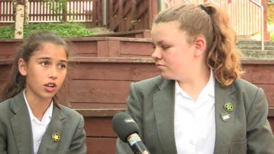 Children speak to Newsround