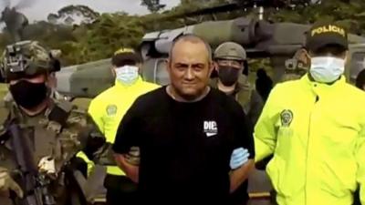 The Colombian Army escort the country's most-wanted drug lord