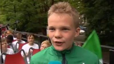 County Antrim 11-year-old Alex Place had the honour of officially submitting Ireland's 2023 World Cup bid on Thursday