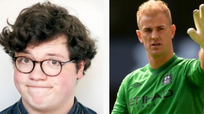 Two Joe Hart's - one a goalkeeper, the other a comedian