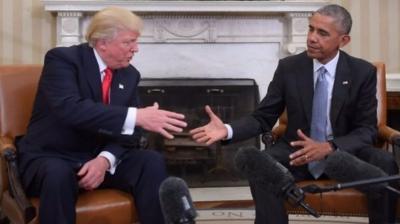 Donald Trump and Barack Obama