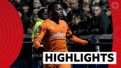 Karamoko Dembele scores for Blackpool in 2-0 victory over Bromley