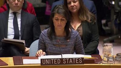 US ambassador to the UN Nikki Haley