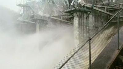 Dam gates opened