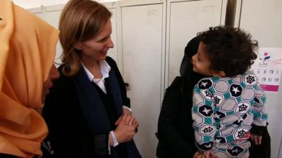 Orla Guerin meets children in Yemen