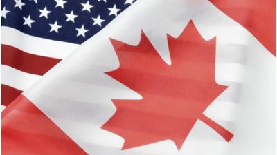 Canada and US flags