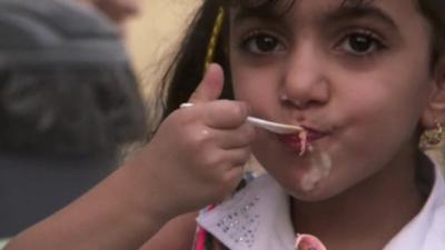 Child eating ice cream