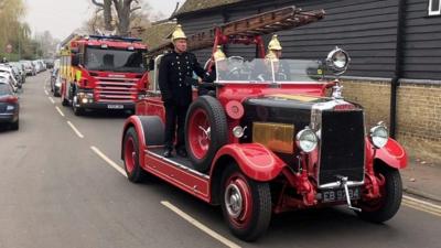 Vintage fire engine