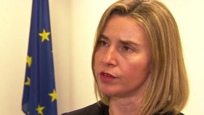 EU foreign policy chief, Federica Mogherini,