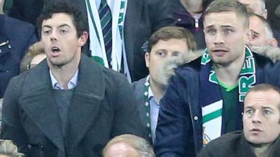 Rory McIlroy with Carl Frampton at Windsor Park