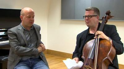 Composer Huw Watkins (l) and cellist Paul Watkins (r)