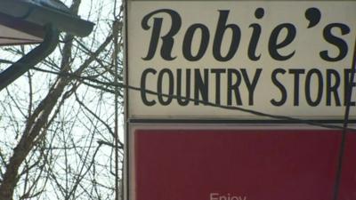 Robie's Country Store sign