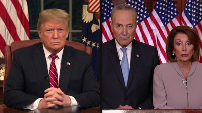 Donald Trump, Chuck Schumer, Nancy Pelosi