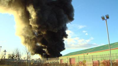 scrapyard fire