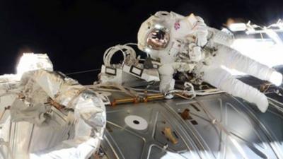 Tim Peake during spacewalk