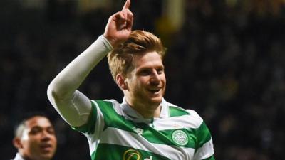 Stuart Armstrong celebrates scoring for Celtic against Ross County