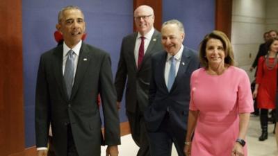 Barack Obama visits Capitol Hill