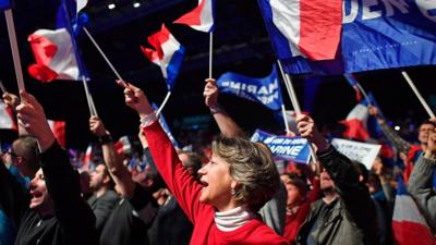 Marine Le Pen supporters in Nantes