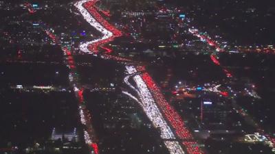 Gridlock on the 405 motorway