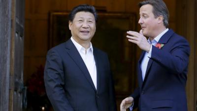 Xi Jinping and David Cameron