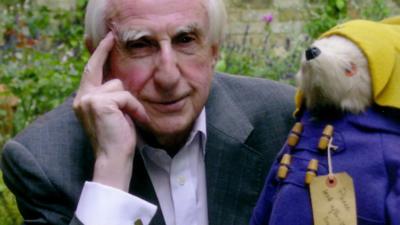 Michael Bond with Paddington