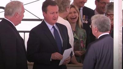 David Cameron speaking to ministers at a memorial event on Thursday