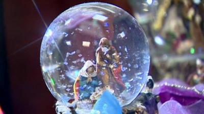 Nativity snow globe