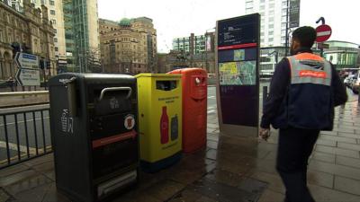 Recycling bins in Leeds