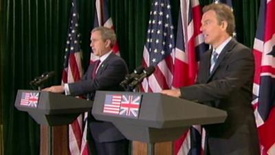 George Bush and Tony Blair