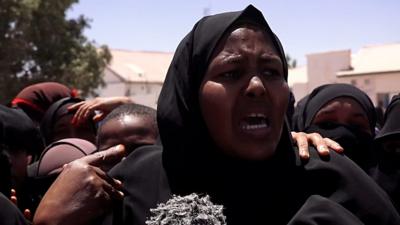 Women protesting in Puntland region