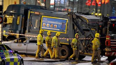 Site of bin lorry crash