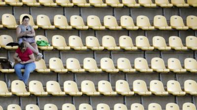 Empty seats in stadium