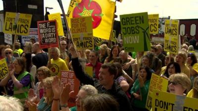 Fracking protestors