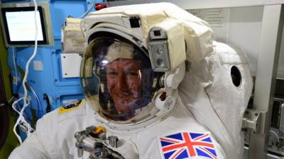 Tim Peake in his spacesuit