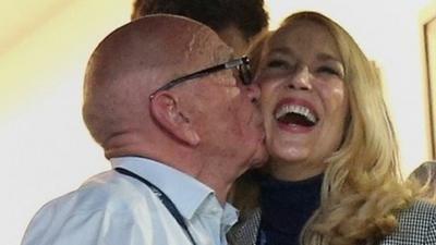 Rupert Murdoch and Jerry Hall