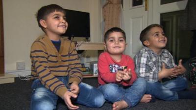 Syrian children who arrived in Leeds with their parents