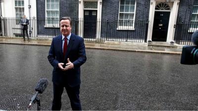 David Cameron outside No 10