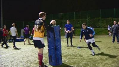 Rugby training session