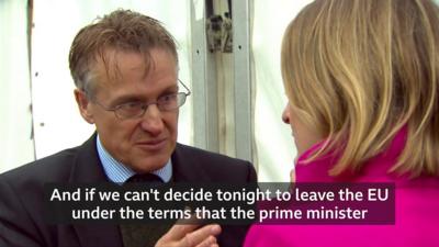 Charles Walker speaking to Laura Kuenssberg