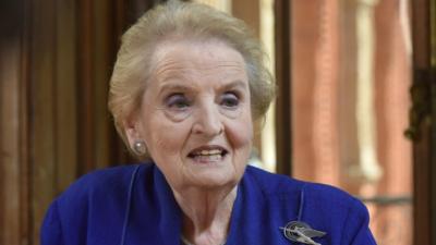 Madeleine Albright, former US Secretary of State, during a pre-recorded interview