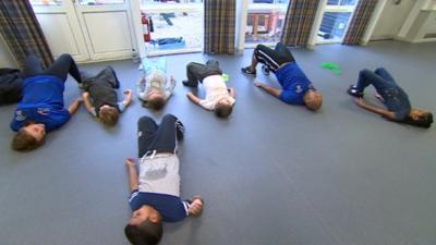 An exercise class at the '5 star Families Programme' in Wolverhampton