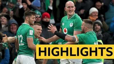 Ireland celebrate final try