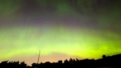 A rare display of northern lights